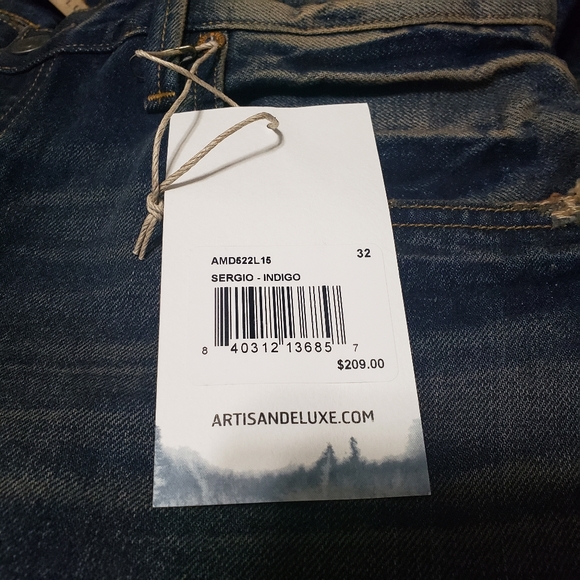 Men's Artisan De Luxe 32×34 Sergio Jeans in Indigo NWT - Picture 16 of 16